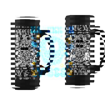 Hanukkah Vibes Groovy Smile Face Jewish Holiday Chanukah Coffee Mug | Mazezy