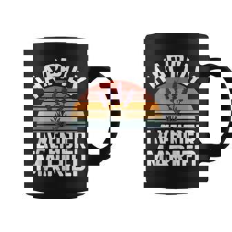 Happily Lavender Married LGBTQ Romantic Union Tank Top Coffee Mug | Mazezy