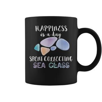 Happiness Is A Day Spent Collecting Sea Glass Beachcombing Coffee Mug | Mazezy