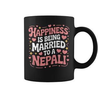 Happiness Is Being Married To A Nepali Nepal Wife Husband Tank Top Coffee Mug | Mazezy