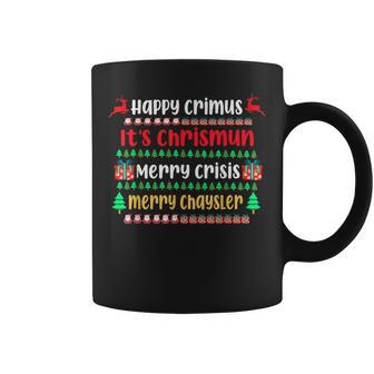 Happy Crimus It's Chrismun Merry Crisis Christmas Coffee Mug - Thegiftio UK