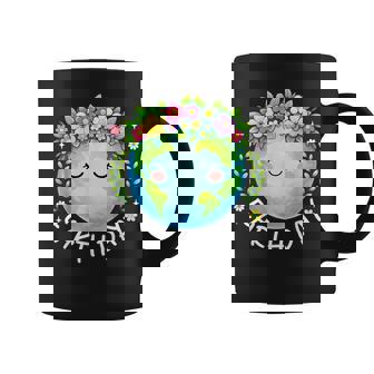 Happy Earth Day 2026 Floral Mother Earth Flower Crown Green Coffee Mug | Seseable CA