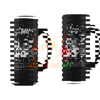 Happy Hallothanksmas Goose Halloween Thanksgiving Christmas Coffee Mug - Thegiftio