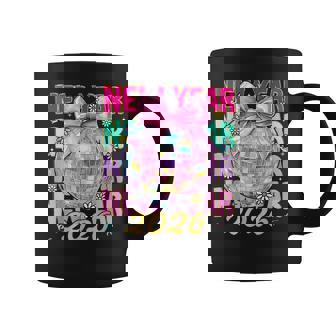 Happy New Year 2026 Coquette Bow & Disco Ball Girls Women Coffee Mug | Mazezy