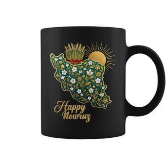 Happy Nowruz Persian New Year Iran Map Floral Spring Sabzeh Coffee Mug - Thegiftio UK