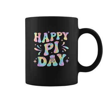 Happy Pi Day 314 Math Teacher Groovy Retro Tie Dye Coffee Mug - Monsterry