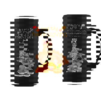 Happy Thanksgiving Day Bengal Cat Cat Turkey Coffee Mug - Monsterry