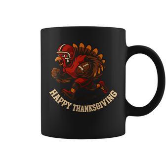 Happy Thanksgiving Turkey Football Game Runner Sport Coffee Mug | Mazezy