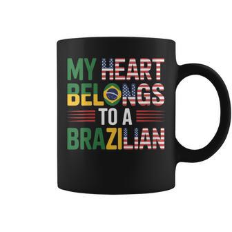 My Heart Belongs To A Brazilian Brazil Husband Wife Roots Coffee Mug | Mazezy