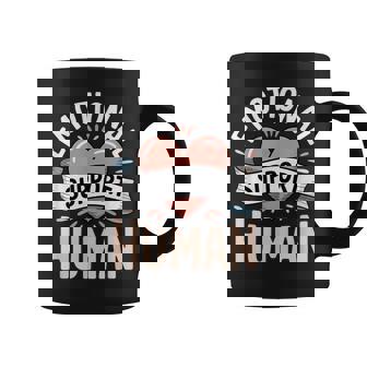 Heart Emotional Support Human Banner Graphic Coffee Mug - Thegiftio