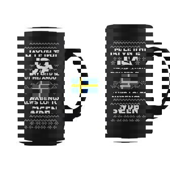 My Heart And Soul Sweden Flag Quote Christmas Tank Top Coffee Mug | Mazezy