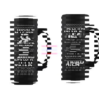 My Heart And Soul Thailand Flag Quote Christmas Tank Top Coffee Mug | Mazezy