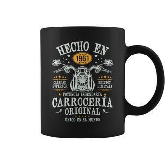 Hecho En 1961 64 Años Cumpleaños Moto Biker Hombre Motero Taza de café - Regaloses