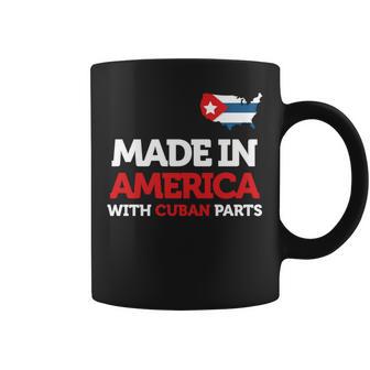 Hecho En América Con Piezas Cubanas Cuba Usa Manga Larga Taza de café - Regaloses