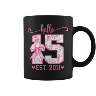 Hello Fifn Est 2011 15Th Birthday Coquette 15 Year Girl Coffee Mug - Thegiftio UK