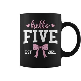 Hello Five Est 2021 5Th Birthday 5 Years Old Coffee Mug - Thegiftio UK