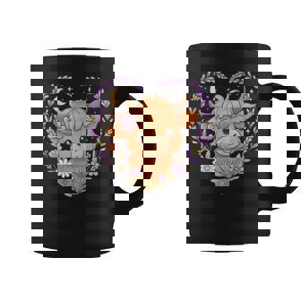 Highland Cow Lavender Heart Scottish Highland Cattle Tank Top Coffee Mug | Mazezy