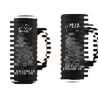 Hippo Christmas I'm Fine Everything Is Fine Wildlife Coffee Mug | Mazezy