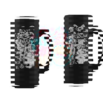 Ho Ho Ho Santa Coquette Bow Leopard Merry Christmas Holiday Coffee Mug - Seseable