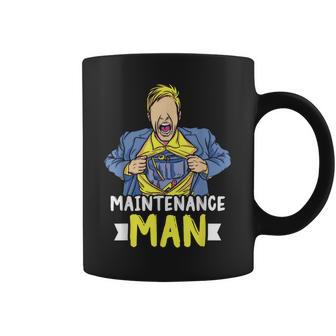 Hombre De Mantenimiento Trabajador Técnico Hombres Trabajo Taza de café - Regaloses