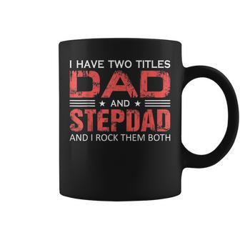 Hombre Papá Y El Mejor Padrastro De La Historia Día Del Padre Divertido Gran Padrastro Taza de café - Regaloses