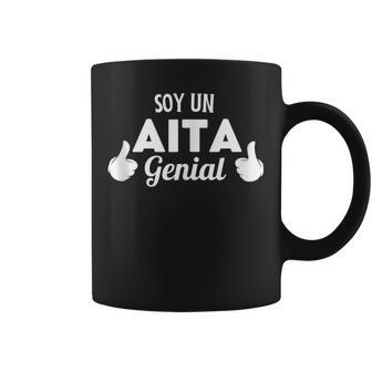 Hombreuper Aita Regalo Dia Del Aita Mejor Padre Aitona Abuelo In Mangas Taza de café - Regaloses