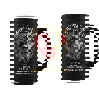 Home In Albania Heart In Dominican Republic Albanian Roots Coffee Mug | Mazezy