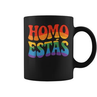 Homo Estas Español Divertido Orgullo Gay Mes Lgbtq Orgullo Divertido Taza de café - Regaloses