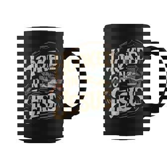 Hook On Jesus Bass Fishing Christian Religious God Tee Coffee Mug | Mazezy