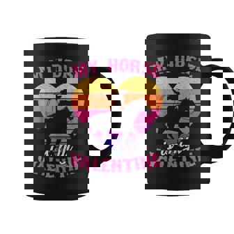 My Horse Is My Valentine Cowgirl Western Animal Lover Coffee Mug | Mazezy