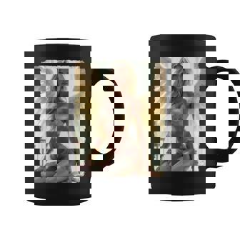 Hot Girl On 男性用 セクシーな天使の座り グランジ 長袖tシャツ コーヒーマグ - Kawaiitshirt