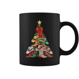 Howdy Christmas Tree Western Cowgirl Boots Xmas Lights Coffee Mug - Thegiftio UK