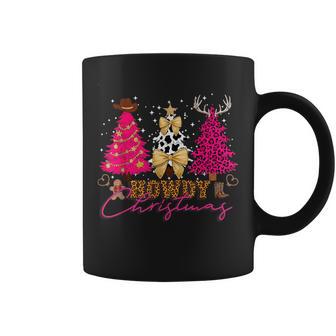 Howdy Christmas Western Cowgirl Trees Coquette Bow Xmas Coffee Mug | Mazezy