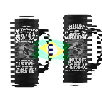 My Husband Is Brazilian Brazil Flag For Wife Coffee Mug | Mazezy