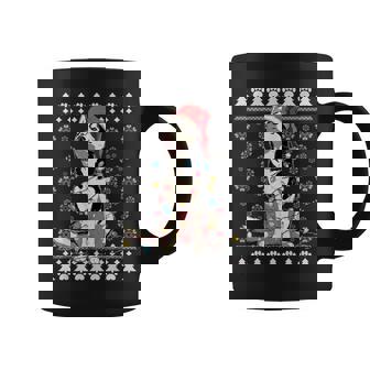 Husky Christmas Ugly Sweater Dog Xmas Coffee Mug | Seseable CA