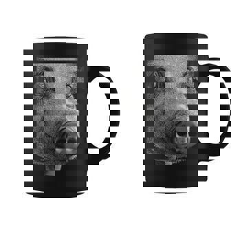 Hypnotic Pig Weird Eyes Horror Weirdcore Spooky Halloween Coffee Mug | Mazezy