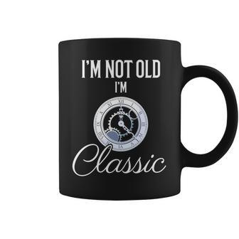 I'm Not Old I'm Classic 面白いヴィンテージ時計 メンズグラフィック 長袖tシャツ コーヒーマグ - Kawaiitshirt