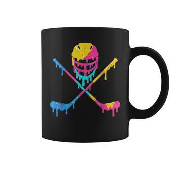 Ice Hockey Drip Ice Cream Graphic Coffee Mug - Thegiftio UK