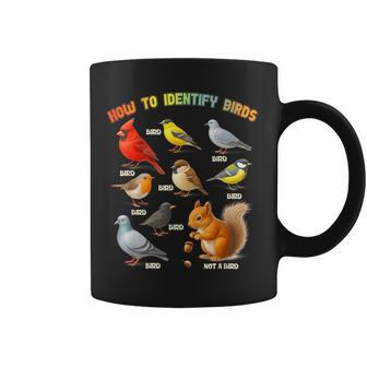 How To Identify Birds Squirrel Birdwatcher Birder Zookeeper Coffee Mug | Seseable FR