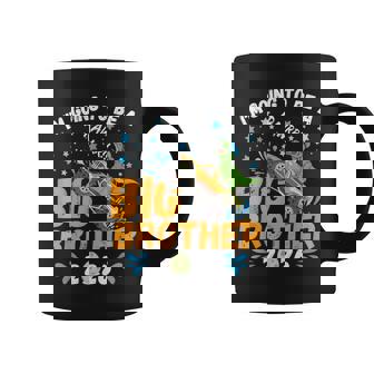 I'm Going To Be Big Brother 2026 Dinosaur Truck Kids Toddler Coffee Mug | Mazezy