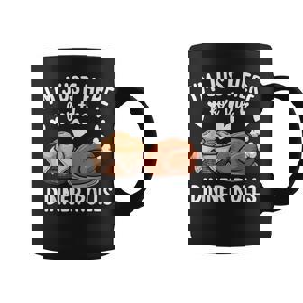 I'm Just Here For The Dinner Rolls Cute Thanksgiving Turkey Coffee Mug | Mazezy