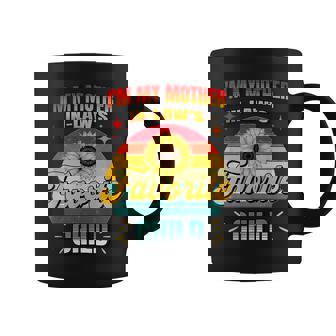 I'm My Mother In Law's Favorite Child Retro Sunset Sunflower Coffee Mug | Mazezy