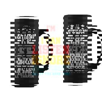 I'm Multitasking Listen Ignore And Forget At The Same Time Small Black Coffee Mug - Thegiftio