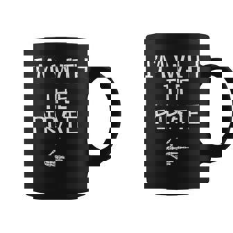 I'm With The Pirate Easy Halloween Costume Couples Matching Coffee Mug | Mazezy