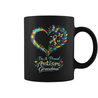 I'm A Proud Autism Grandma Autism Awareness Heart Coffee Mug | Seseable UK