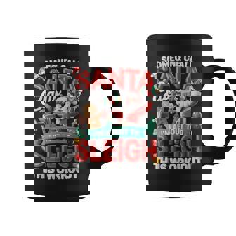 I'm About To Sleigh This Workout Christmas Gym Barbell Coffee Mug | Mazezy