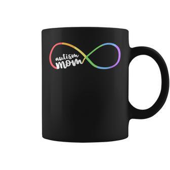Ímbolo De Infinito Arcoíris Para Concienciaciónobre El Autismo Familiar Cuello Taza de café - Regaloses
