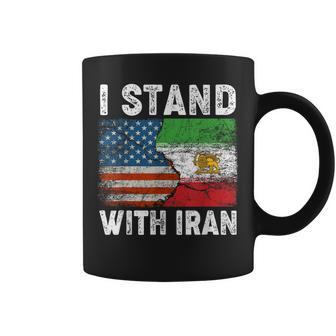 Iranian Flag I Stand With Iran Lion And Sun Flag Miga Coffee Mug - Thegiftio UK