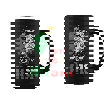 Iriski Half Irish Polish Ireland Poland St Patrick's Day Coffee Mug | Mazezy