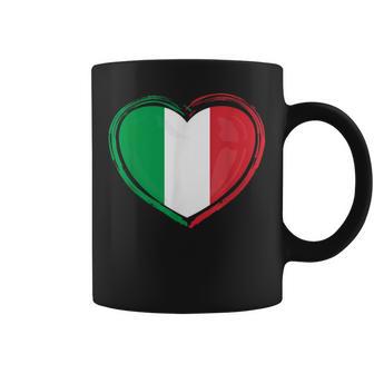 Italia Bandera Corazón Orgullo Italia Hombres Es Taza de café - Regaloses